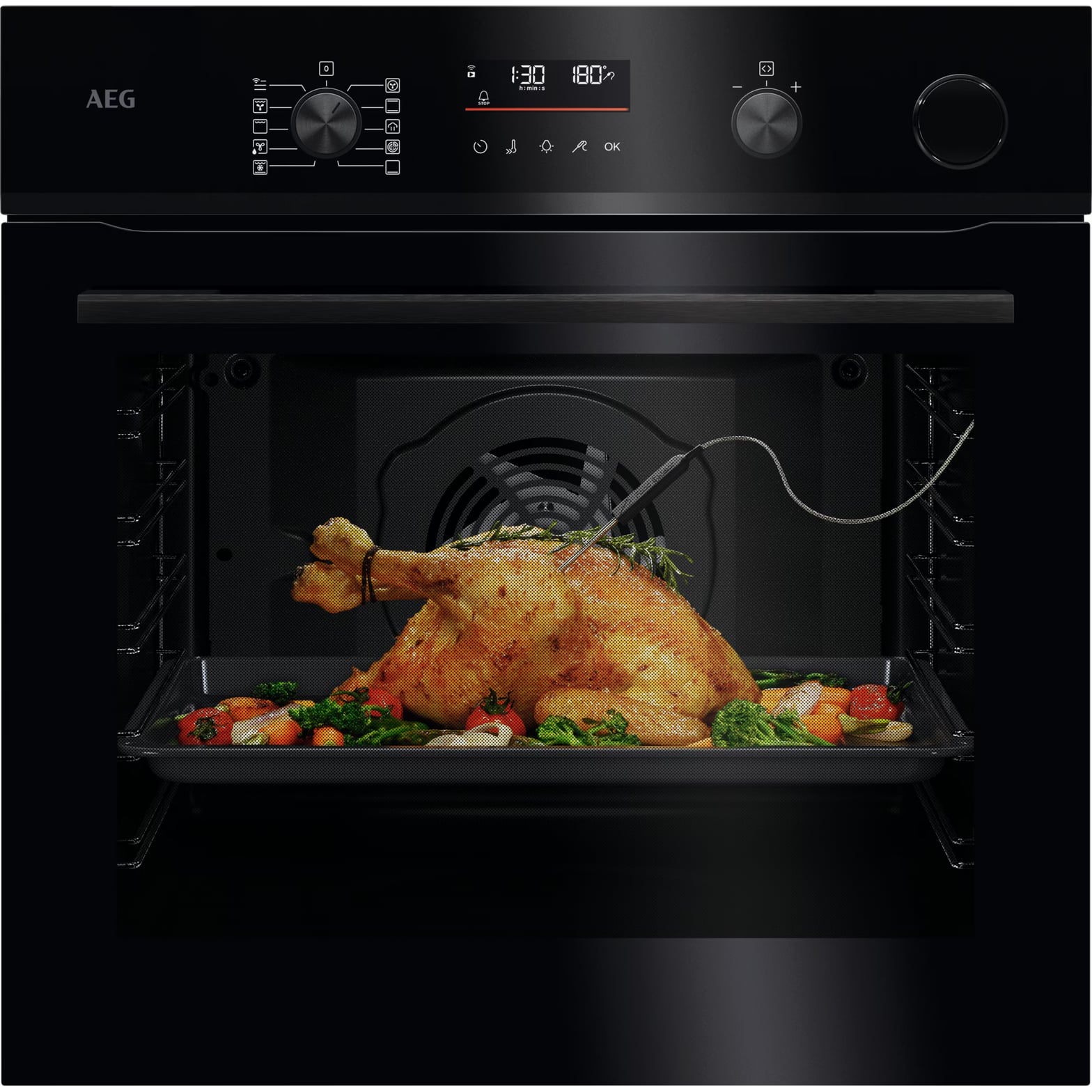 Four encastrable AEG Pyrolyse 6000 SenseCook avec SteamCrisp et SoftMotion™