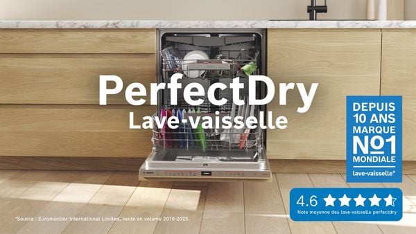 Infographie PerfectDry de Bosch sur le séchage à la zéolithe des lave-vaisselle