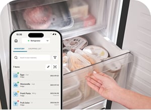 Application hOn Candy Inventory liste d'aliments et péremption pour réfrigérateur