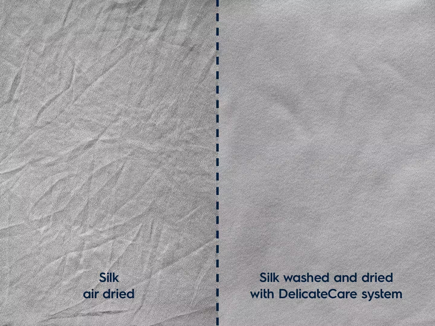 Comparaison soie froissee vs lisse avec systeme DelicateCare DualCare Electrolux