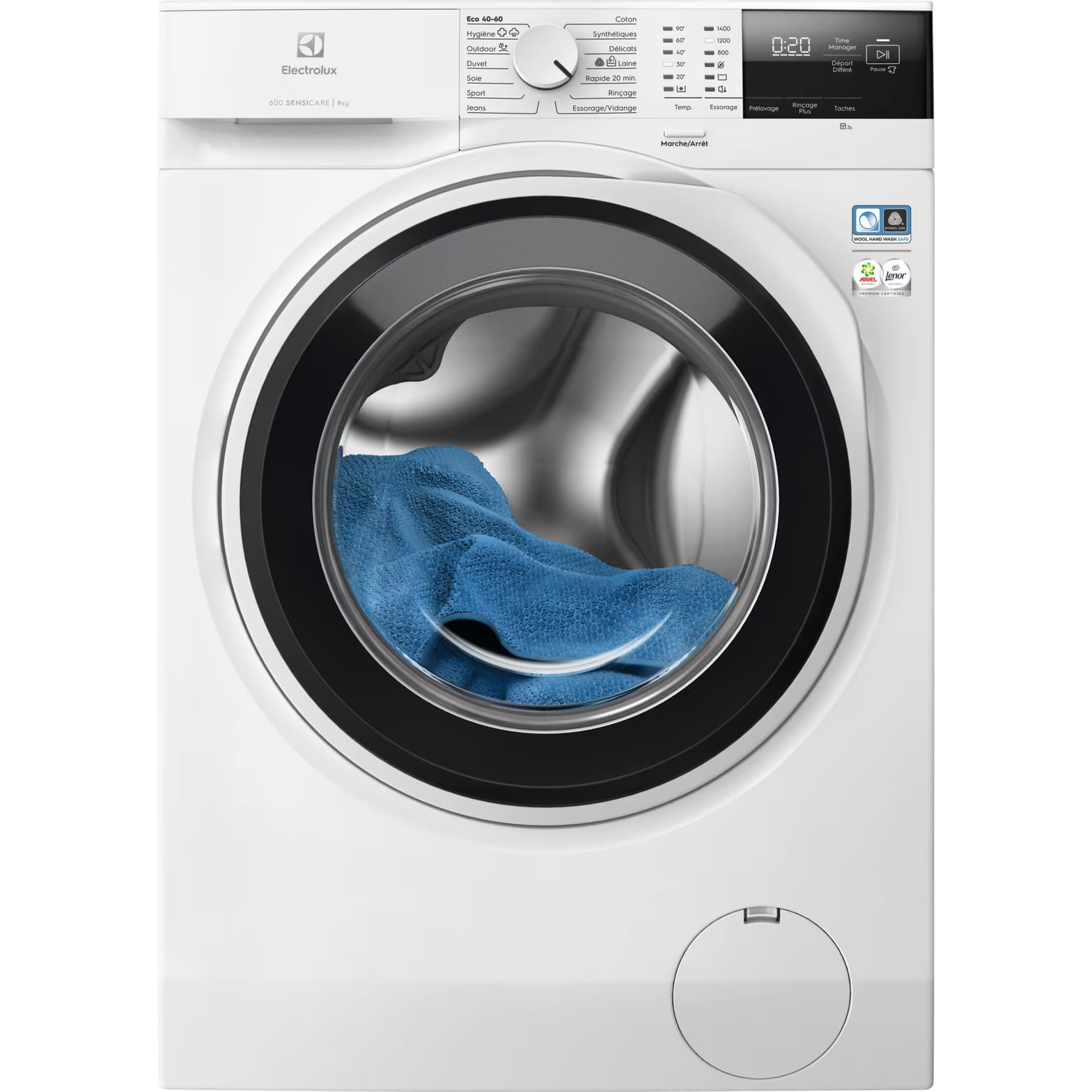 Lave-linge Electrolux SensiCare 600 de 9 kg équipé du distributeur automatique DuoDose.