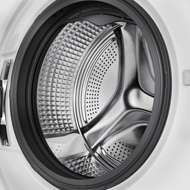 Tambour SuperDrum Haier et joint de hublot traite antibacterien ABT en gros plan