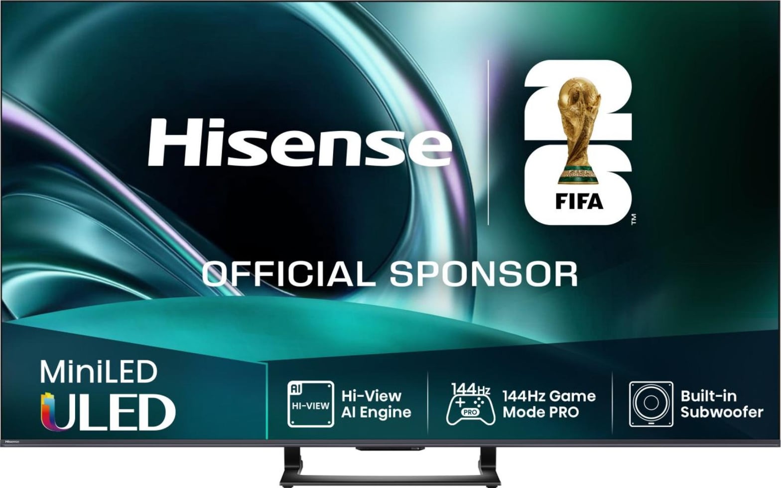 Téléviseur Hisense ULED équipé du moteur Hi-View AI Engine qui pilote l'AI 4K Upscaler