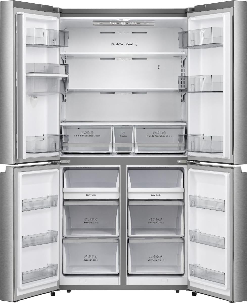Architecture Dual-Tech Cooling Hisense avec zones Freezer Zone et My Fresh Choice convertibles