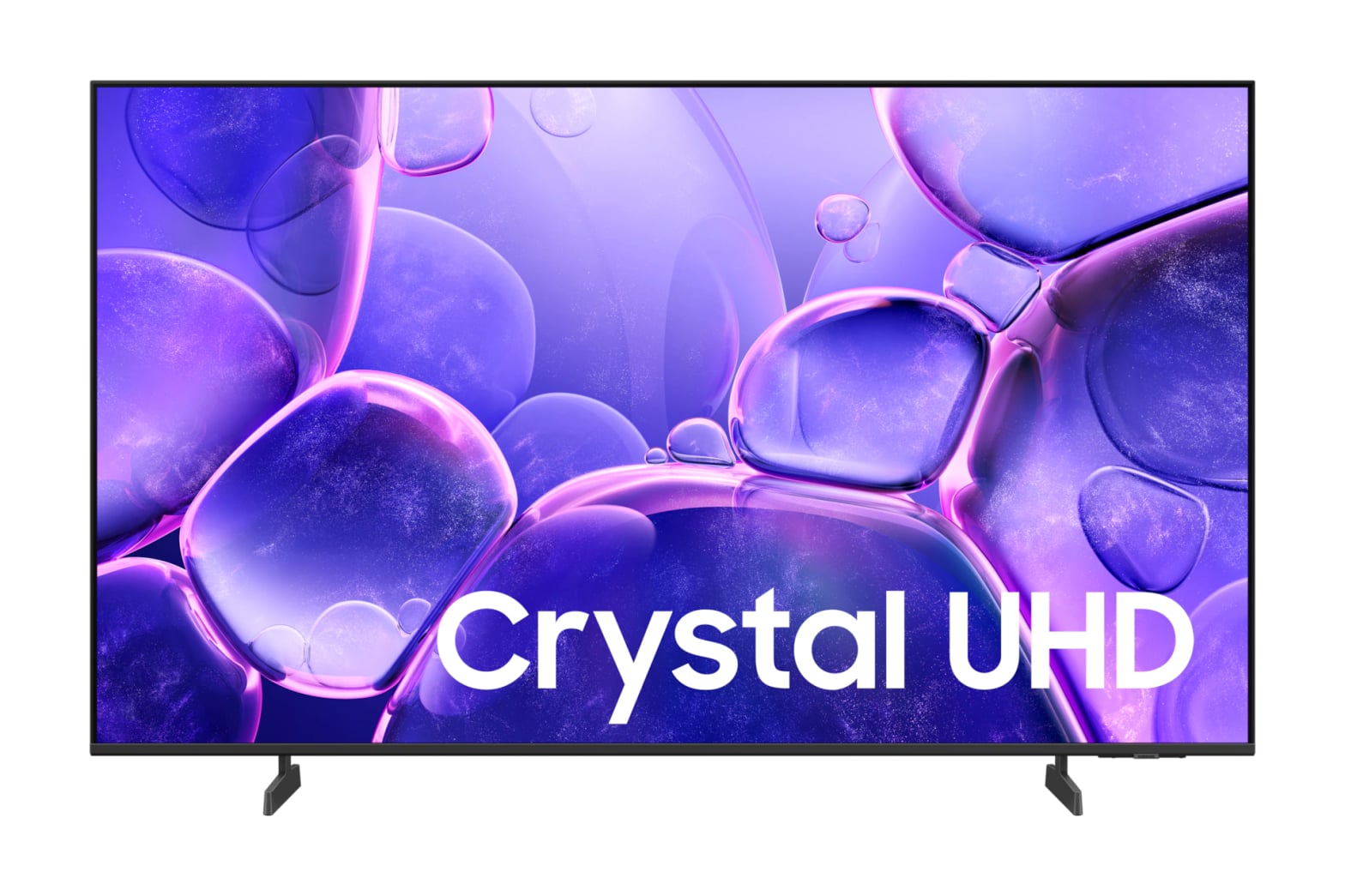 Samsung U8000F 55 pouces équipé du Crystal Processor 4K avec branding Crystal UHD à l'écran