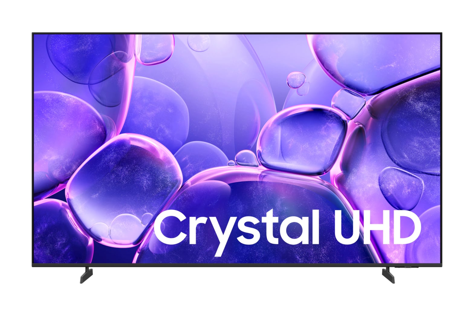 Samsung U8000F 65 pouces avec Crystal Processor 4K affichant le branding Crystal UHD