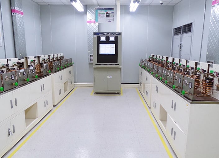 Laboratoire de test endurance des compresseurs Digital Inverter SAMSUNG, certification VDE 21 ans