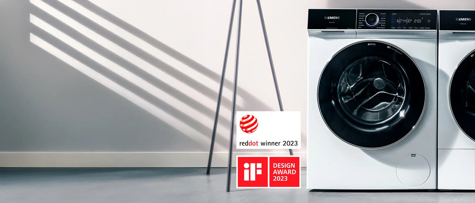 Lave-linge Siemens iQ700 varioPerfect primés Reddot et iF Design Award 2023